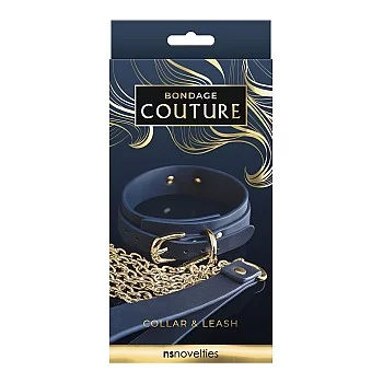 Bondage Couture Collar & Leash - Blauw