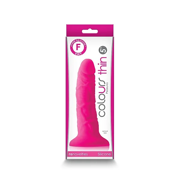 Pleasures Dildo Thin 5 Inch - Roze van het merk Colours - Dildo's - online bestellen bij Masculum.nl. De discrete online seks-toys en erotisch heren ondergoed winkel voor gay & hetero mannen.