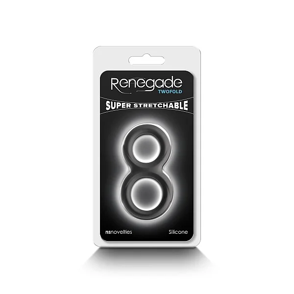 Renegade Twofold - Zwart van het merk Renegade - Cockringen - online kopen bij Masculum.nl. De discrete online seks-toys en erotisch heren ondergoed winkel voor gay & hetero mannen.