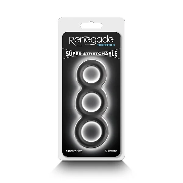 Renegade Threefold - Zwart van het merk Renegade - Cockringen - online kopen bij Masculum.nl. De discrete online seks-toys en erotisch heren ondergoed winkel voor gay & hetero mannen.