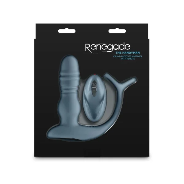 Renegade - The Handyman - Prostaat Vibrator met Cockring - Grijs van het merk Renegade - Prostaat Vibrators - online bestellen bij Masculum.nl. De discrete online seks-toys en erotisch heren ondergoed winkel voor gay & hetero mannen.