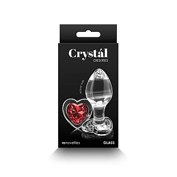 Crystal Desires Red Heart M - Rood
