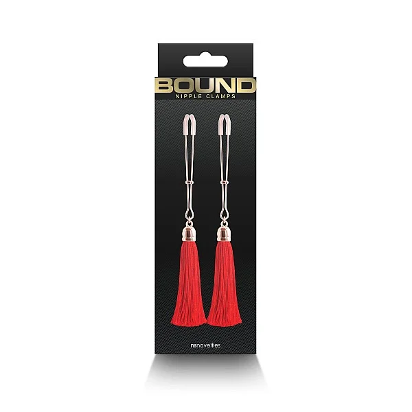 Nipple Clamps T1 - Rood van het merk Bound - Tepelklemmen - online kopen bij Masculum.nl. De discrete online seks-toys en erotisch heren ondergoed winkel voor gay & hetero mannen.