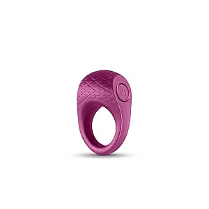 Levi - Vibrerende Cockring - Bordeaux-metallic
