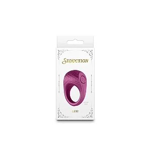 Levi - Vibrerende Cockring - Bordeaux-metallic