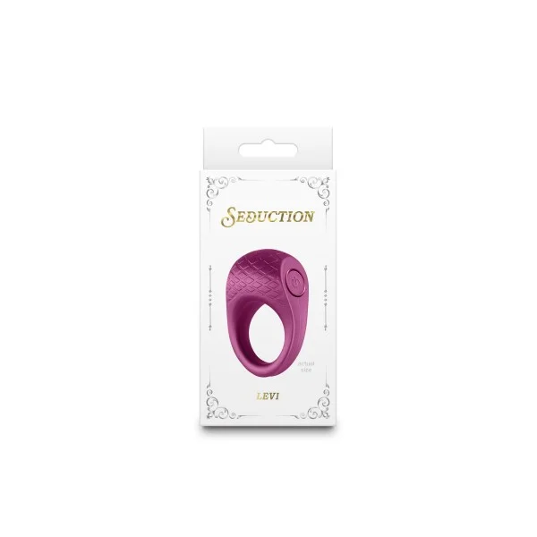 Seduction - Levi - Vibrerende Cockring - Bordeaux-metallic van het merk Seduction -  - online kopen bij Masculum.nl. De discrete online seks-toys en erotisch heren ondergoed winkel voor gay & hetero mannen.