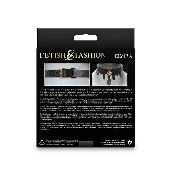Fetish & Fashion Elvira Collar - Zwart van het merk Fetish & Fashion - BDSM Collars - online bestellen bij Masculum.nl. De discrete online seks-toys en erotisch heren ondergoed winkel voor gay & hetero mannen.