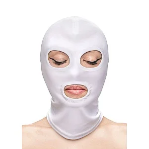 Fetish & Fashion Eyes & Mouth Hood - Wit