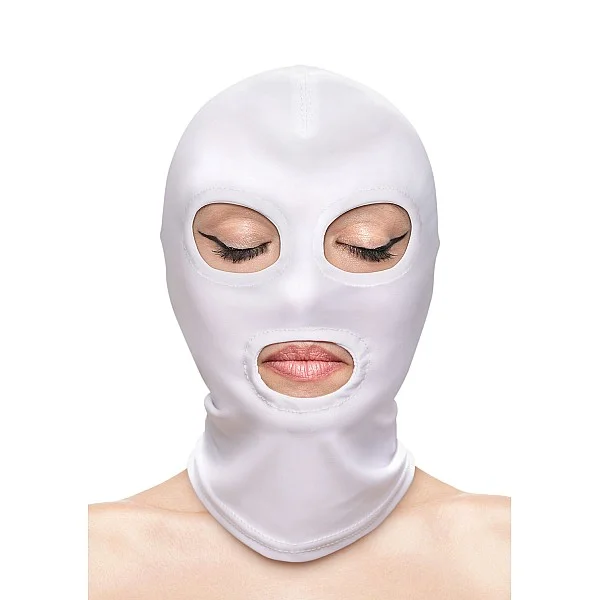 Fetish & Fashion Eyes & Mouth Hood - Wit van het merk Fetish & Fashion - Bondage Maskers - online bestellen bij Masculum.nl. De discrete online seks-toys en erotisch heren ondergoed winkel voor gay & hetero mannen.