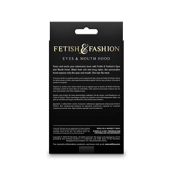 Fetish & Fashion Eyes & Mouth Hood - Wit van het merk Fetish & Fashion - Bondage Maskers - online bestellen bij Masculum.nl. De discrete online seks-toys en erotisch heren ondergoed winkel voor gay & hetero mannen.