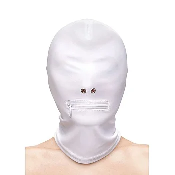 Fetish & Fashion Zippered Mouth Hood - Wit