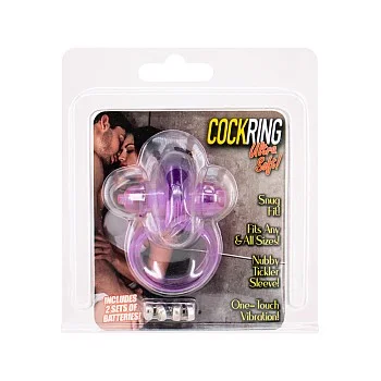Rabbit Vibrating Cockring - Paars