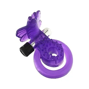 Cock & Ball Ring Butterfly - Paars