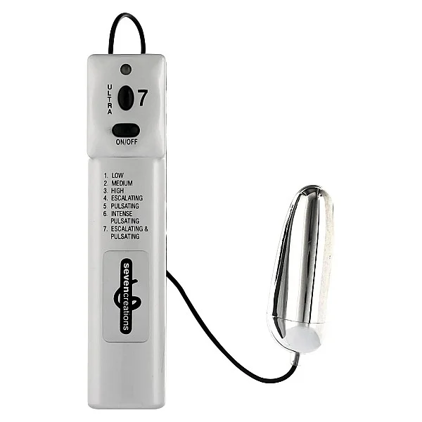 Ultra 7 Vector Egg Vibrating - Wit van het merk Seven Creations - Vibrerende Eitjes - online bestellen bij Masculum.nl. De discrete online seks-toys en erotisch heren ondergoed winkel voor gay & hetero mannen.