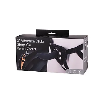 Vibration Dildo Strap-On 12,70 cm - Zwart