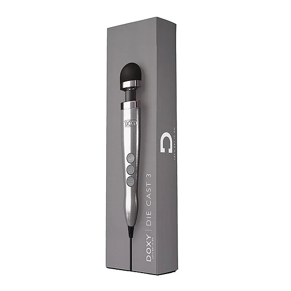 DOXY Die Cast 3  - Zilver van het merk Doxy Massager - Wand Massagers - online bestellen bij Masculum.nl. De discrete online seks-toys en erotisch heren ondergoed winkel voor gay & hetero mannen.