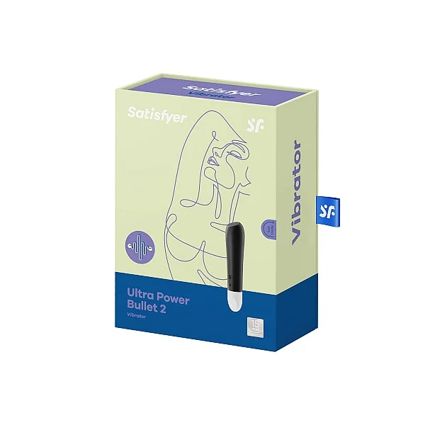 Ultra Power Bullet 2 - Zwart van het merk Satisfyer - Vibrerende Eitjes - online bestellen bij Masculum.nl. De discrete online seks-toys en erotisch heren ondergoed winkel voor gay & hetero mannen.