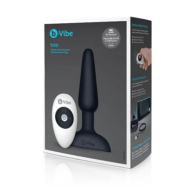 B-Vibe Trio Plug - Zwart van het merk b-Vibe - Buttplugs - online bestellen bij Masculum.nl. De discrete online seks-toys en erotisch heren ondergoed winkel voor gay & hetero mannen.