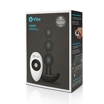 B-Vibe Triplet Anal Beads - Zwart