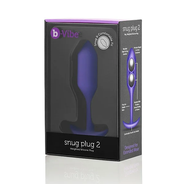 B-Vibe Snug Plug 2 - Paars van het merk b-Vibe - Buttplugs - online kopen bij Masculum.nl. De discrete online seks-toys en erotisch heren ondergoed winkel voor gay & hetero mannen.