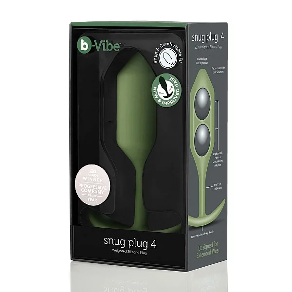 B-Vibe Snug Plug 4 - Groen van het merk b-Vibe - Buttplugs - online bestellen bij Masculum.nl. De discrete online seks-toys en erotisch heren ondergoed winkel voor gay & hetero mannen.