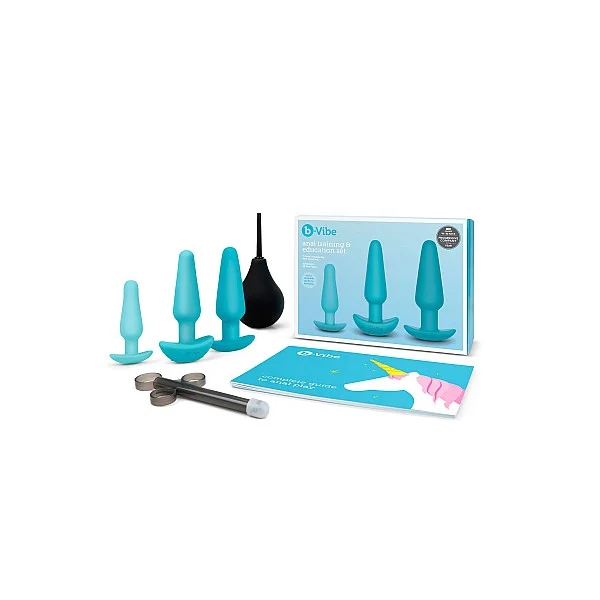 B-Vibe Anal Education Set - Blauw van het merk b-Vibe - Buttplug Sets - online kopen bij Masculum.nl. De discrete online seks-toys en erotisch heren ondergoed winkel voor gay & hetero mannen.
