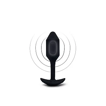 B-Vibe Vibrating Snug Plug 2 - Zwart