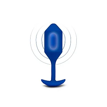 B-Vibe Vibrating Snug Plug 4 - Blauw