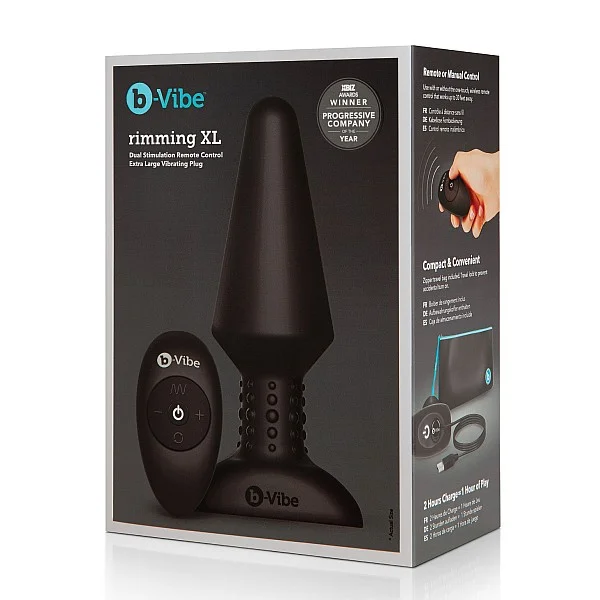 B-Vibe Rimming Plug XL - Zwart van het merk b-Vibe - Buttplugs - online kopen bij Masculum.nl. De discrete online seks-toys en erotisch heren ondergoed winkel voor gay & hetero mannen.