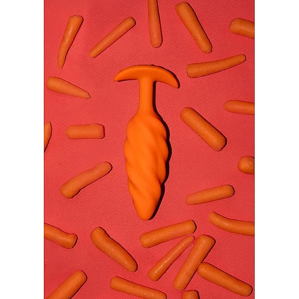 B-Vibe Swirl Texture Plug - Oranje van het merk b-Vibe - Buttplugs - online kopen bij Masculum.nl. De discrete online seks-toys en erotisch heren ondergoed winkel voor gay & hetero mannen.
