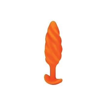 B-Vibe Swirl Texture Plug - Oranje