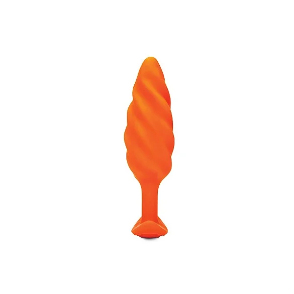 B-Vibe Swirl Texture Plug - Oranje van het merk b-Vibe - Buttplugs - online kopen bij Masculum.nl. De discrete online seks-toys en erotisch heren ondergoed winkel voor gay & hetero mannen.
