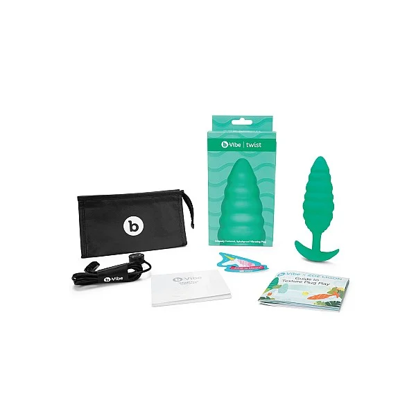 B-Vibe Twist Texture Plug - Groen van het merk b-Vibe - Buttplugs - online bestellen bij Masculum.nl. De discrete online seks-toys en erotisch heren ondergoed winkel voor gay & hetero mannen.