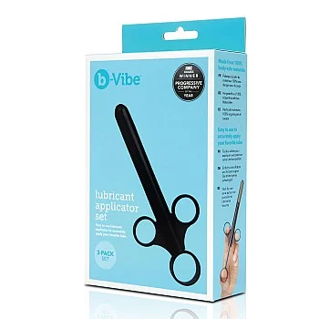 B-Vibe Lube Applicator 3pcs - Zwart