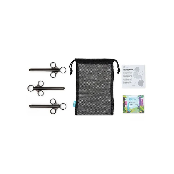 B-Vibe Lube Applicator 3pcs - Zwart van het merk b-Vibe - Anaal Douches - online bestellen bij Masculum.nl. De discrete online seks-toys en erotisch heren ondergoed winkel voor gay & hetero mannen.