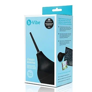 B-Vibe Classic Enema - Zwart