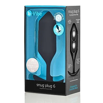 B-Vibe Snug Plug 6 - Zwart