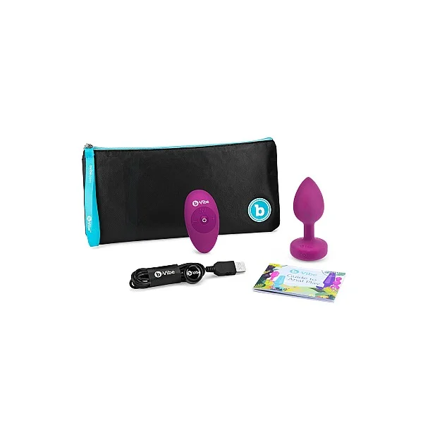 B-Vibe Vibr Jewel Plug S/M - Fuchsia van het merk b-Vibe - Buttplugs - online kopen bij Masculum.nl. De discrete online seks-toys en erotisch heren ondergoed winkel voor gay & hetero mannen.