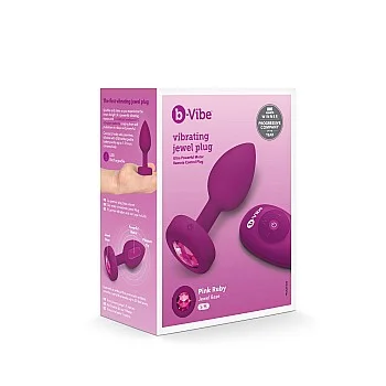 B-Vibe Vibr Jewel Plug S/M - Fuchsia
