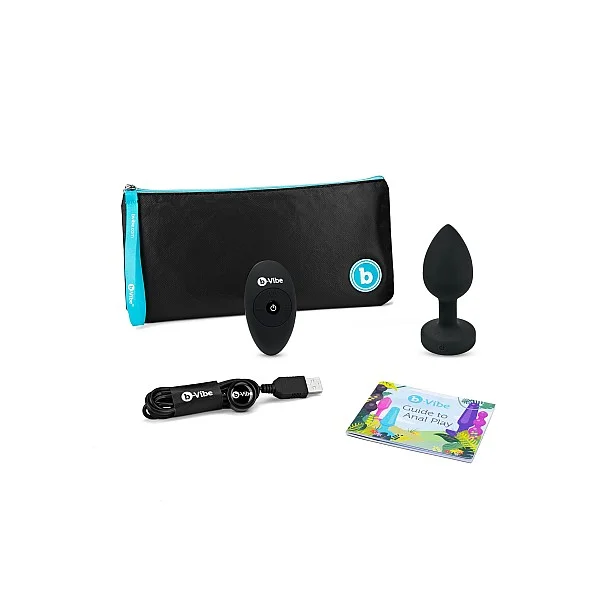 B-Vibe Vibr Jewel Plug M/L - Zwart van het merk b-Vibe - Buttplugs - online bestellen bij Masculum.nl. De discrete online seks-toys en erotisch heren ondergoed winkel voor gay & hetero mannen.