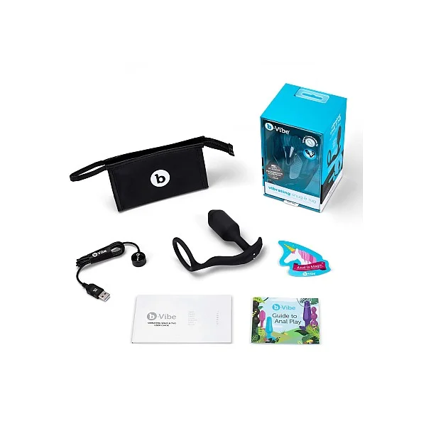 B-Vibe Vibrating Snug & Tug M - Zwart van het merk b-Vibe - Buttplugs - online bestellen bij Masculum.nl. De discrete online seks-toys en erotisch heren ondergoed winkel voor gay & hetero mannen.