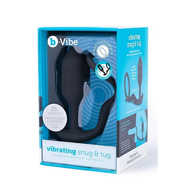 B-Vibe Vibrating Snug & Tug M - Zwart van het merk b-Vibe - Buttplugs - online bestellen bij Masculum.nl. De discrete online seks-toys en erotisch heren ondergoed winkel voor gay & hetero mannen.