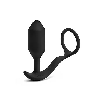 B-Vibe Vibrating Snug & Tug M - Zwart