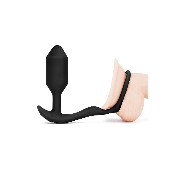 B-Vibe Vibrating Snug & Tug M - Zwart van het merk b-Vibe - Buttplugs - online bestellen bij Masculum.nl. De discrete online seks-toys en erotisch heren ondergoed winkel voor gay & hetero mannen.