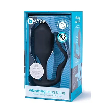 B-Vibe Vibrating Snug & Tug XL - Zwart