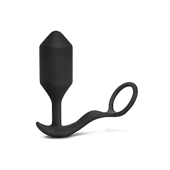B-Vibe Vibrating Snug & Tug XL - Zwart