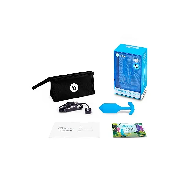 B-Vibe Vibrating Snug Plug L - Blauw van het merk b-Vibe - Buttplugs - online bestellen bij Masculum.nl. De discrete online seks-toys en erotisch heren ondergoed winkel voor gay & hetero mannen.