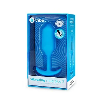 B-Vibe Vibrating Snug Plug L - Blauw