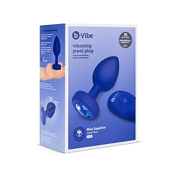 B-Vibe Vibr Jewel Plug L/XL - Blauw