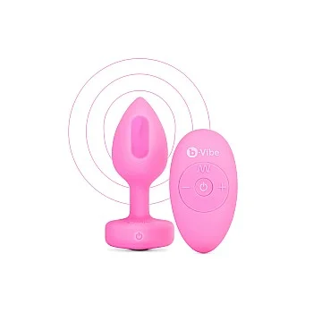 B-Vibe Vibr Heart Plug S/M - Roze